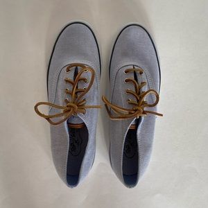Sperry Topsider  blue canvas sneakers.